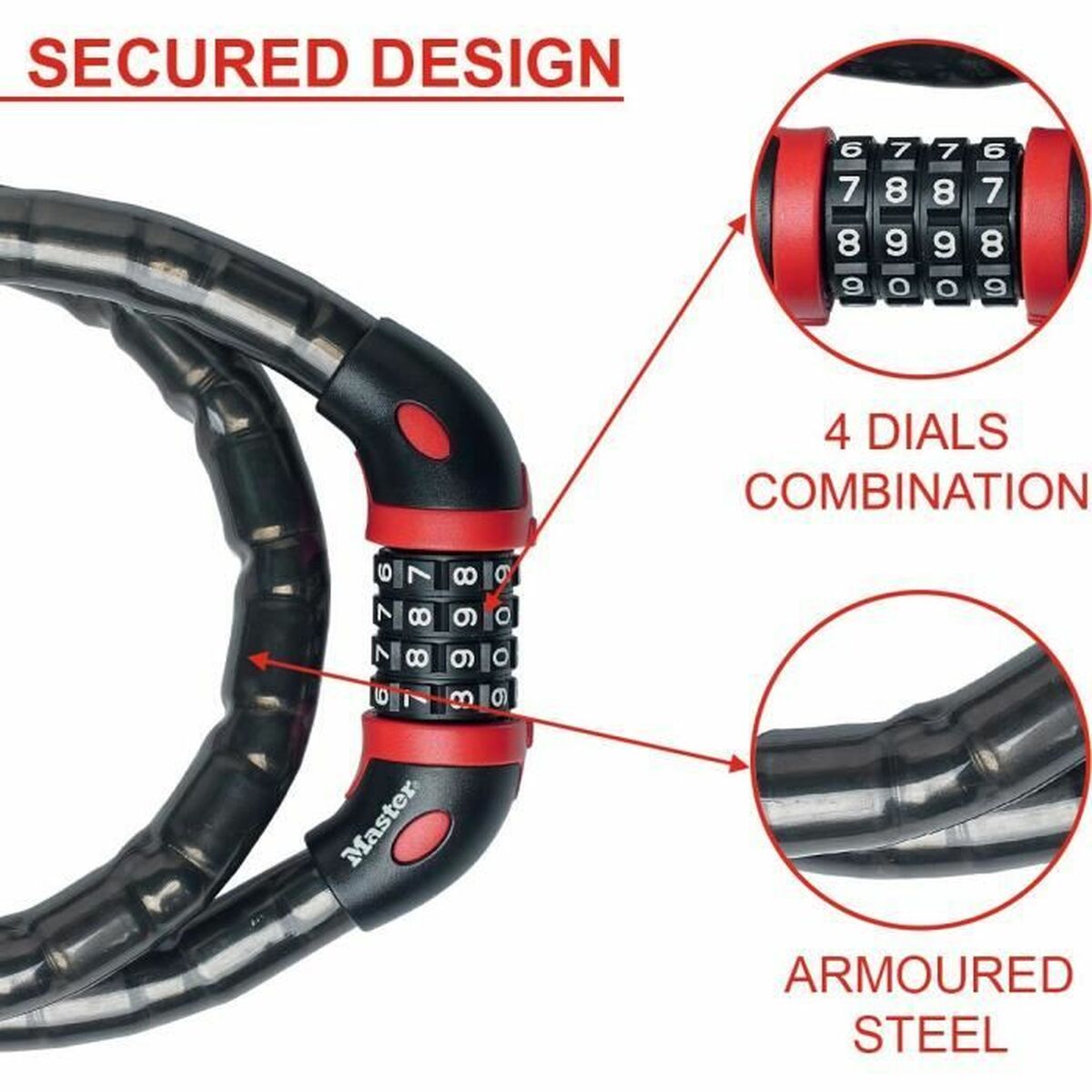 Reťaz s visiacim zámkom Master Lock